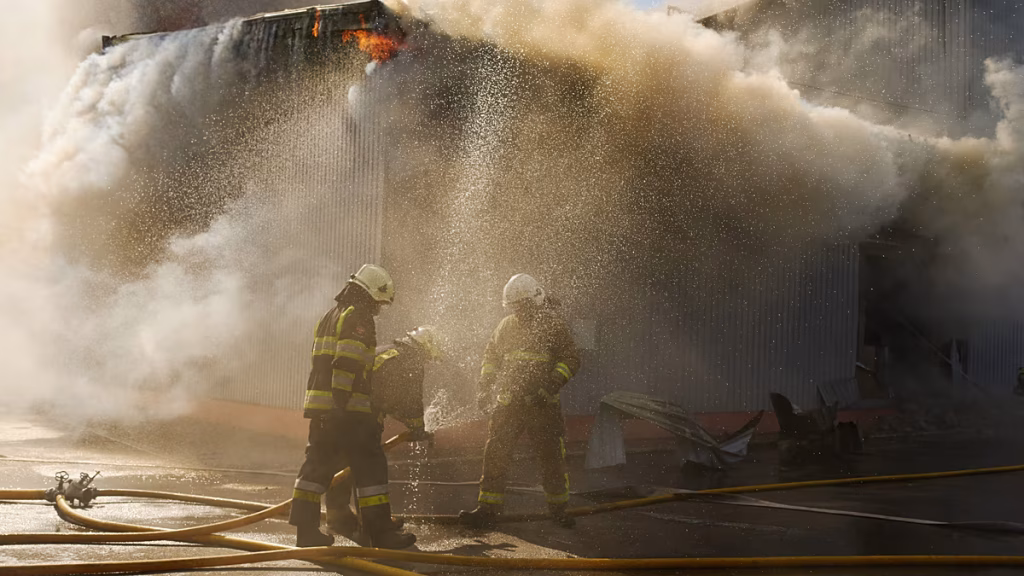 Al menos 27 muertos en un ataque ruso que provocó un gran incendio en un almacén en Bucha
