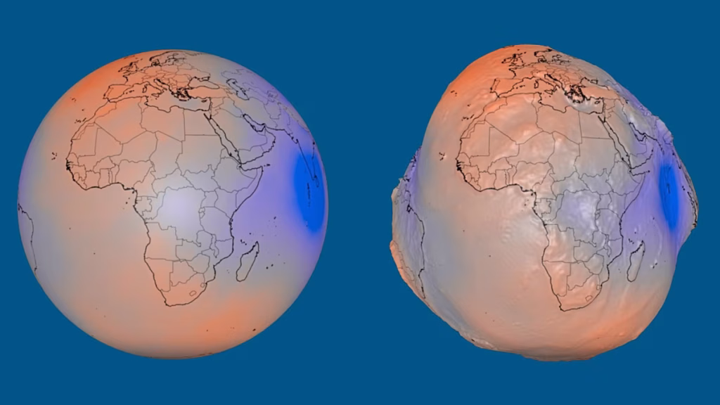 El “geoide”, por qué el modelo de gravedad de la NASA hace que la Tierra parezca una patata