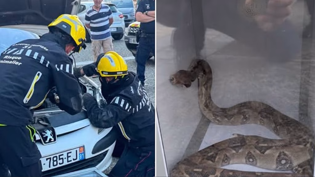 Un conductor encuentra una boa constrictor de 1,5 metros bajo el capó de su coche en Toulouse (Francia)