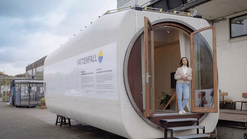 De minicasas a esquís, empresa sueca reutiliza viejos aerogeneradores
