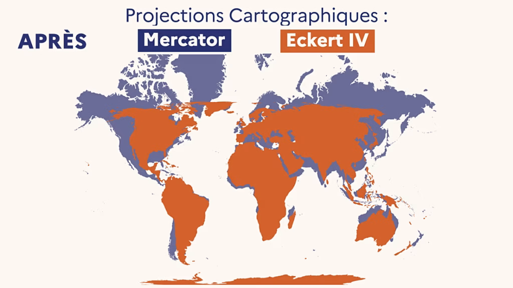 Francia se verá más pequeña en los mapas, abandona la proyección Mercator