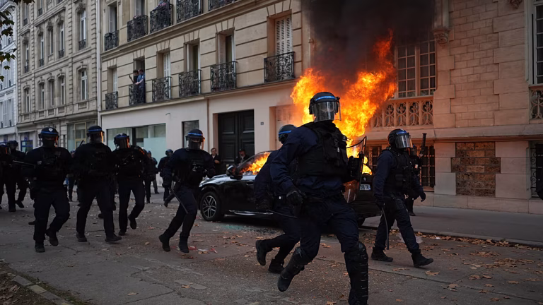 Decenas de detenidos en París en una jornada de protestas y choques con la policía